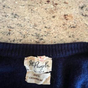 HC Prange 100% cashmere mens sweater – size L - navy